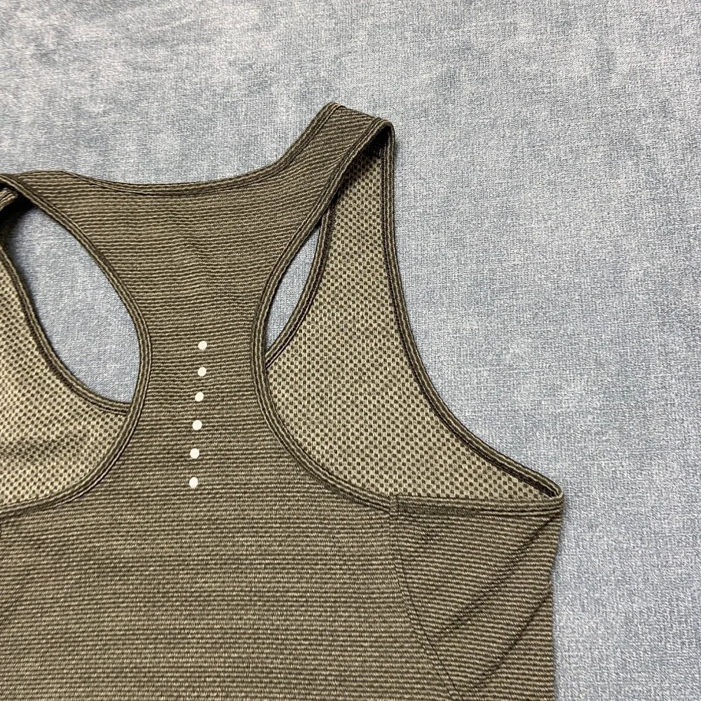Nike Dri Fit Tank Top Womens XS Olive Green Sleeveless Running Gym Wear Athletic
